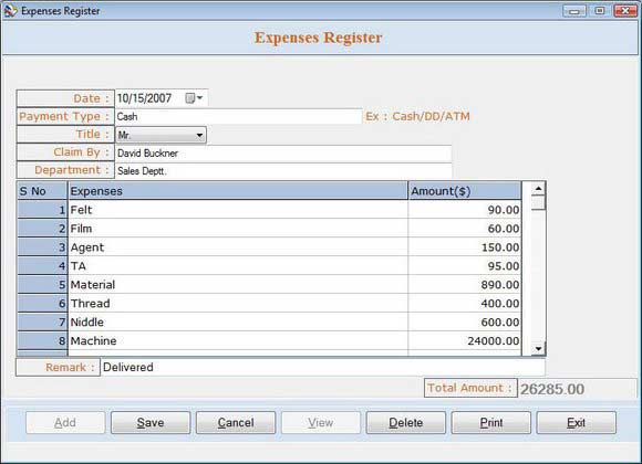 Accounting Bookkeeping Software screen shot