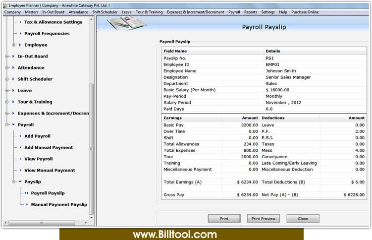 Employee Shift Scheduler Program screenshot