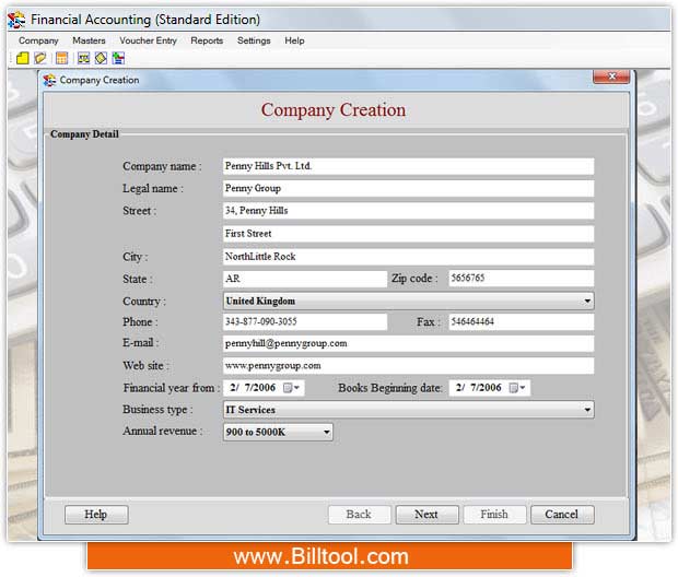 Business Accounting Software screenshot