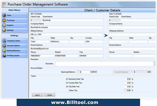 Purchase Order Organizer software